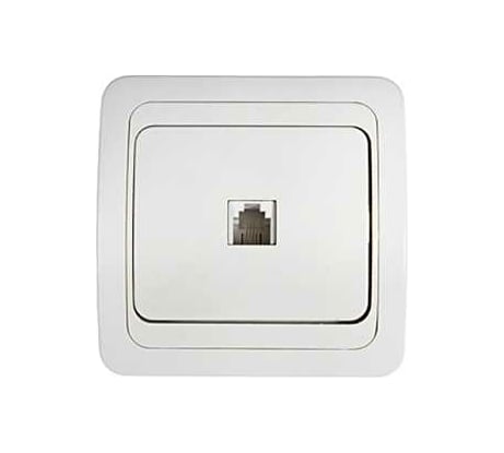 Компьютерная одинарная розетка IN HOME RJ-45 CLASSICO белая 2131 4690612034263