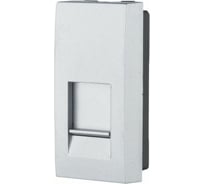 Накладка для телефонной/компьютерной розетки LK Studio RJ. 45x22.5мм серебристый металлик LK45 853103-1