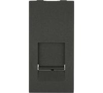 Накладка для телефонной/компьютерной розетки LK Studio RJ 45x22.5мм черный бархат LK45 853108-1