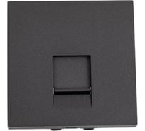 Накладка для телефонной/компьютерной розетки LK Studio RJ 45x45мм черный бархат LK45 853208-1