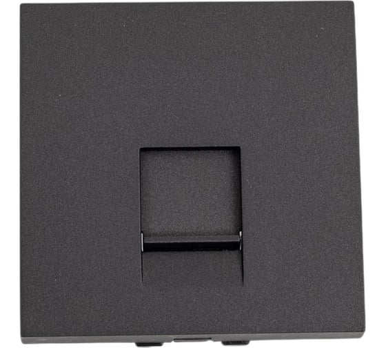 Накладка для телефонной/компьютерной розетки LK Studio RJ 45x45мм черный бархат LK45 853208-1 1