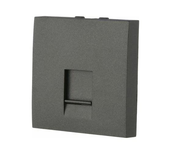 Накладка для телефонной/компьютерной розетки LK Studio RJ 45x45мм черный бархат LK45 853208-1 1