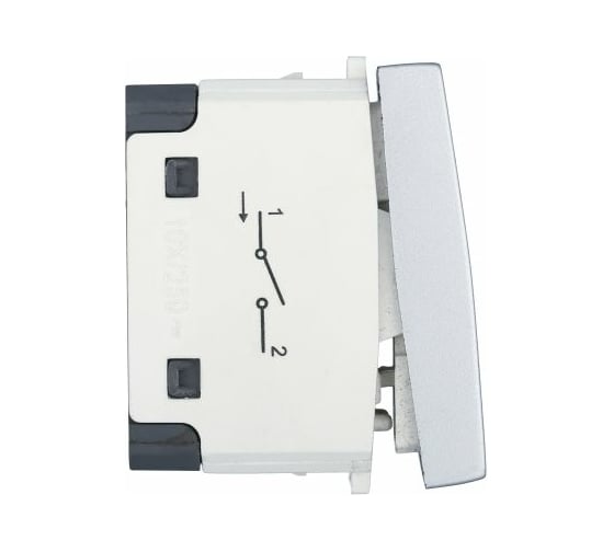 1-клавишный выключатель LK Studio 45x22.5 (сх.1) 16 A. 250 B серебристый металлик LK45 850103-1