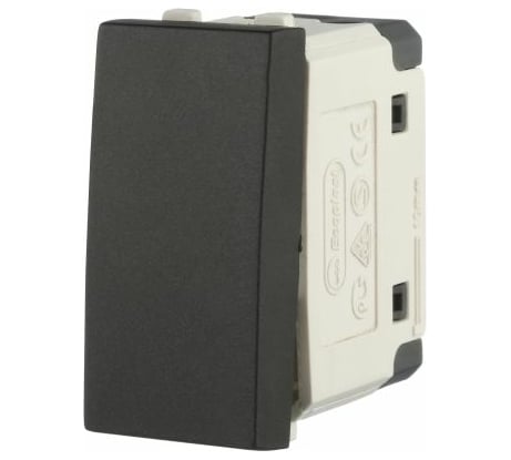 1-клавишный выключатель LK Studio 45x22.5 (сх.1) 16 A. 250 B черный бархат LK45 850108-1