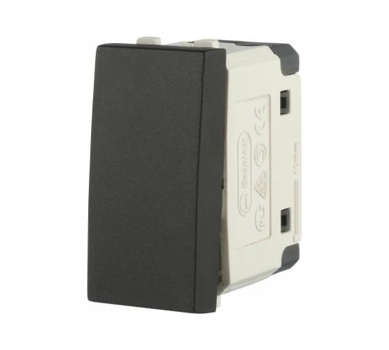 1-клавишный выключатель LK Studio 45x22.5 (сх.1) 16 A. 250 B черный бархат LK45 850108-1 1