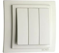 Механизм выключателя MONO ELECTRIC L/D 3-клавишный Слоновая Кость 500-000122-114