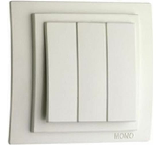 Механизм выключателя MONO ELECTRIC L/D 3-клавишный Слоновая Кость 500-000122-114