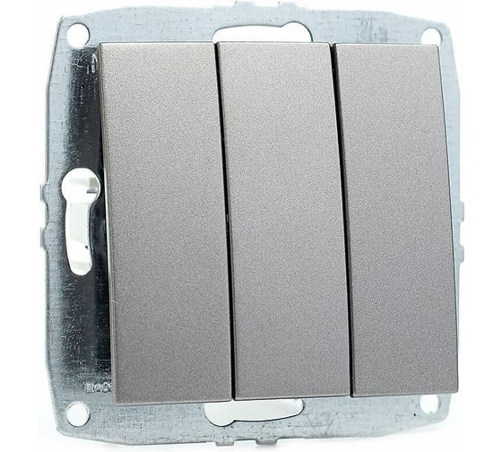 Механизм выключателя MONO ELECTRIC L/D 3-клавишный Антрацит 500-002422-114 1