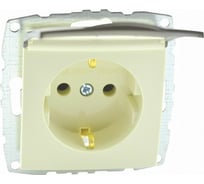 Механизм розетки MONO ELECTRIC L/D с заземлением с крышкой Кремовая 500-001721-118