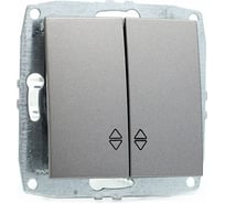 Проходной механизм выключателя MONO ELECTRIC L/D 2-клавишный Антрацит 500-002423-111
