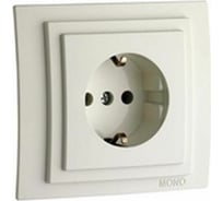 Механизм розетки MONO ELECTRIC L/D с заземлением Слоновая Кость 500-000121-117