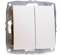 Механизм выключателя MONO ELECTRIC L/D 2-клавишный Жемчуг 500-002525-102