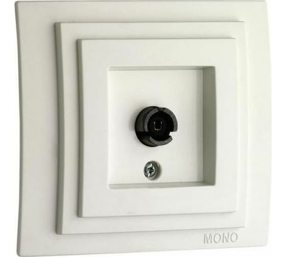 Проходной механизм ТV розетки MONO ELECTRIC L/D с экраном Слоновая Кость 500-000105-137 1