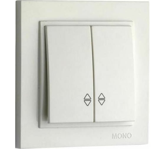 Проходной механизм выключателя MONO ELECTRIC L/D 2-клавишный Слоновая Кость 500-000123-111 1