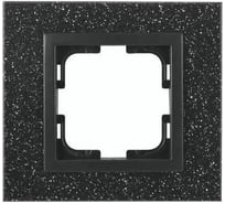 Рамка Mono Electric 1-постовая STYLE GRANİT чёрный гранит камень 107-610000-160