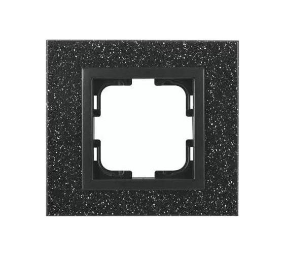 Рамка Mono Electric 1-постовая STYLE GRANİT чёрный гранит камень 107-610000-160 1