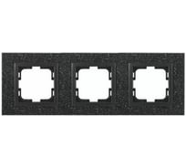 Рамка Mono Electric 3-постовая STYLE GRANİT чёрный гранит камень 107-610000-162