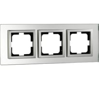 Рамка Mono Electric 3-постовая STYLE GLASS зеркало 107-700000-162