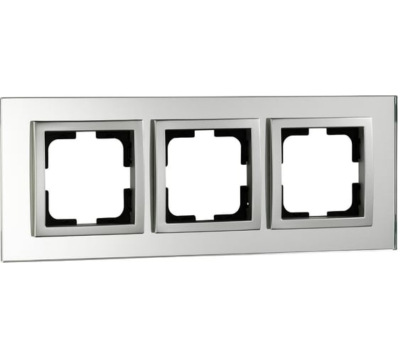 Рамка Mono Electric 3-постовая STYLE GLASS зеркало 107-700000-162