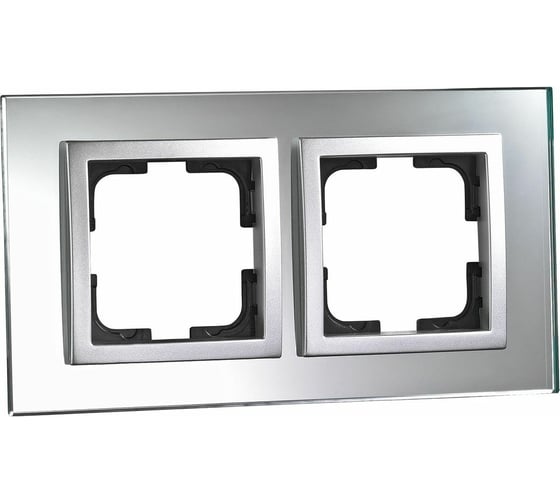 Рамка Mono Electric 2-постовая STYLE GLASS зеркало 107-700000-161 1