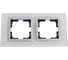 Рамка Mono Electric 2-постовая STYLE GLASS белое стекло 107-710000-161 2