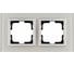Рамка Mono Electric 2-постовая STYLE GLASS белое стекло 107-710000-161 1