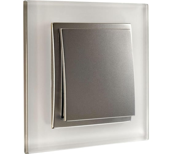 Рамка Mono Electric 1-постовая STYLE GLASS белое стекло 107-710000-160