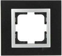 Рамка Mono Electric 1-постовая STYLE GLASS черное стекло 107-720000-160