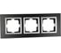 Рамка Mono Electric 3-постовая STYLE GLASS черное стекло 107-720000-162 1