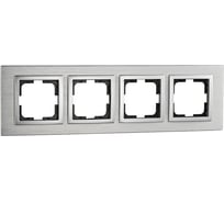 Рамка Mono Electric 4-постовая STYLE ALUMINIUM серебро 107-800000-163