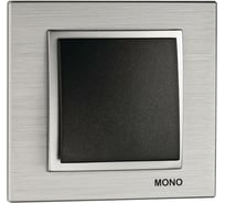 Рамка Mono Electric 1-постовая STYLE ALUMINIUM серебро 107-800000-160