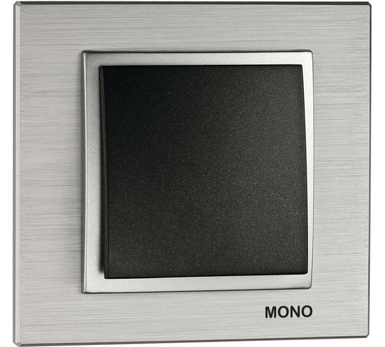 Рамка Mono Electric 1-постовая STYLE ALUMINIUM серебро 107-800000-160 1