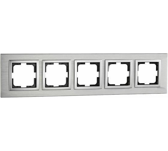 Рамка Mono Electric 5-постовая STYLE ALUMINIUM серебро style aluminium 107-800000-164