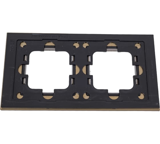 Рамка Mono Electric 2-постовая STYLE ALUMINIUM бронза 107-810000-161