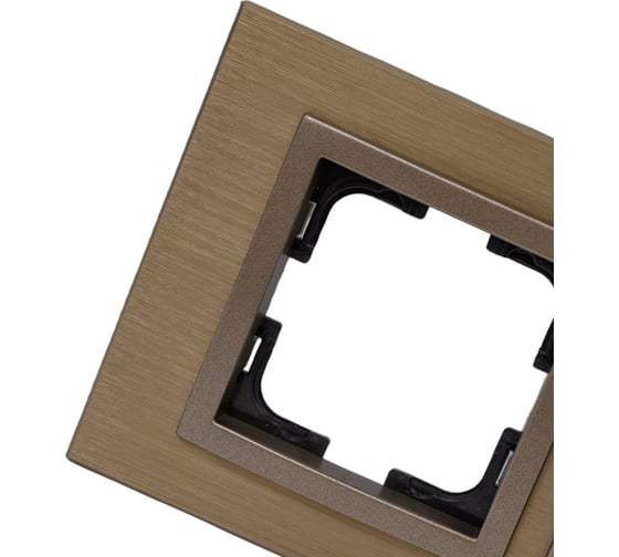 Рамка Mono Electric 2-постовая STYLE ALUMINIUM бронза 107-810000-161
