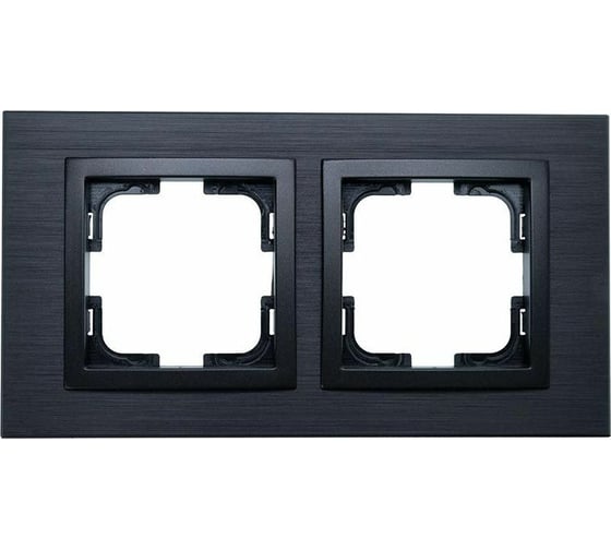 Рамка Mono Electric 2-постовая STYLE ALUMINIUM дымчатый-графит 107-820000-161 1
