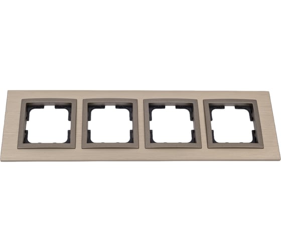 Рамка Mono Electric 4-постовая STYLE ALUMINIUM бронза 107-810000-163