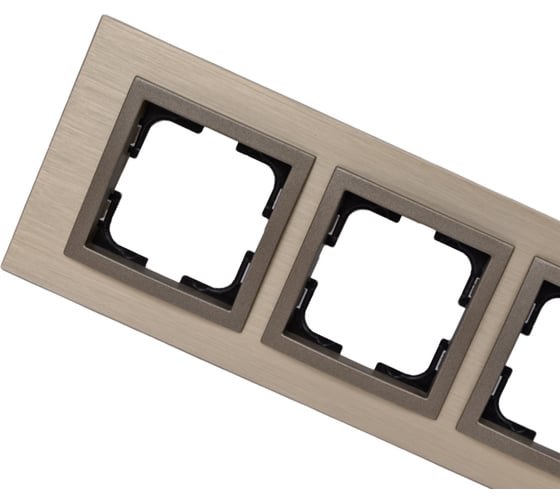 Рамка Mono Electric 4-постовая STYLE ALUMINIUM бронза 107-810000-163