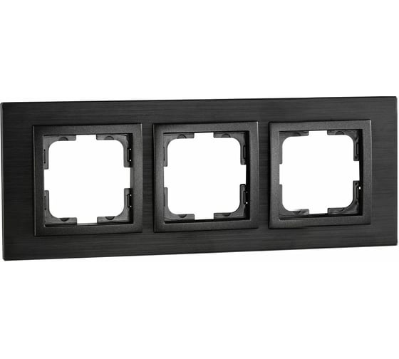 Рамка Mono Electric 3-постовая STYLE ALUMINIUM дымчатый-графит 107-820000-162 1