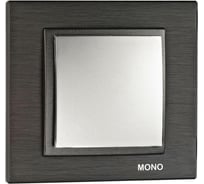 Рамка Mono Electric 1-постовая STYLE ALUMINIUM дымчатый-графит 107-820000-160