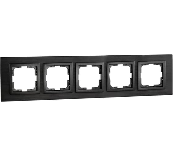 Рамка Mono Electric 5-постовая STYLE ALUMINIUM дымчатый-графит 107-820000-164 1