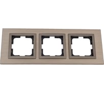 Рамка Mono Electric 3-постовая STYLE ALUMINIUM бронза 107-810000-162