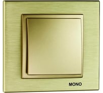 Рамка Mono Electric 1-постовая STYLE ALUMINIUM титан-шампань 107-830000-160