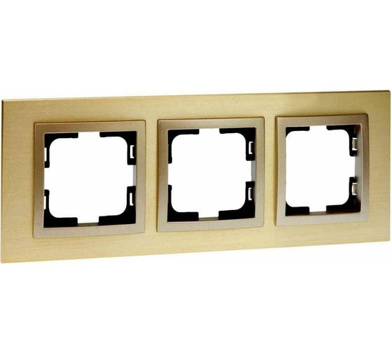 Рамка Mono Electric 3-постовая STYLE ALUMINIUM титан-шампань 107-830000-162 1