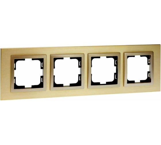 Рамка Mono Electric 4-постовая STYLE ALUMINIUM титан-шампань 107-830000-163 1