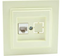 Телефонная розетка Mono Electric Rj45 Cat3 L/D механизм крем 500-001725-124