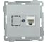 Телефонная розетка Mono Electric Rj45 Cat3 L/D механизм серебро 500-002125-124 1