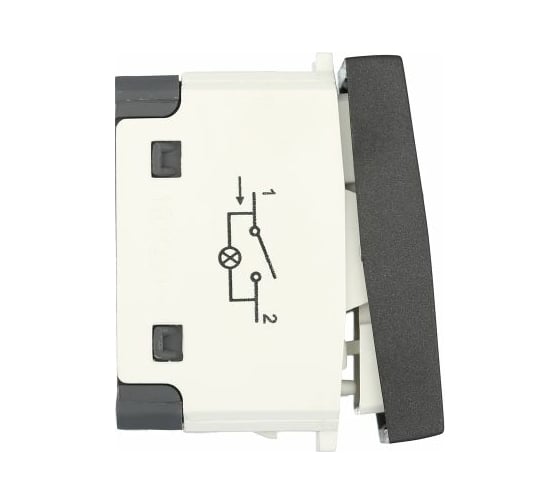 1-клавишный выключатель LK Studio с индикатором 45x22.5 (сх.1L) 16 A. 250 B черный бархат LK45 850308-1