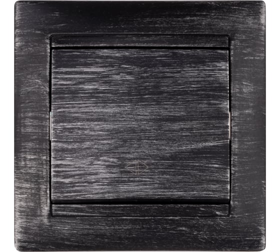 Перекрестный выключатель 1-клавишный TDM ELECTRIC 10А, старинное серебро, серия "Лама" SQ1815-0629 1