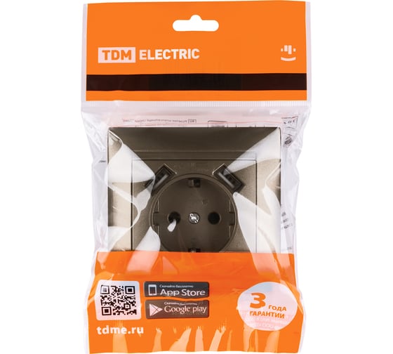 Розетка TDM ELECTRIC Лама 2П+З 16А 250В + 2 USB порта 2,1А 5В, бронза SQ1815-0742